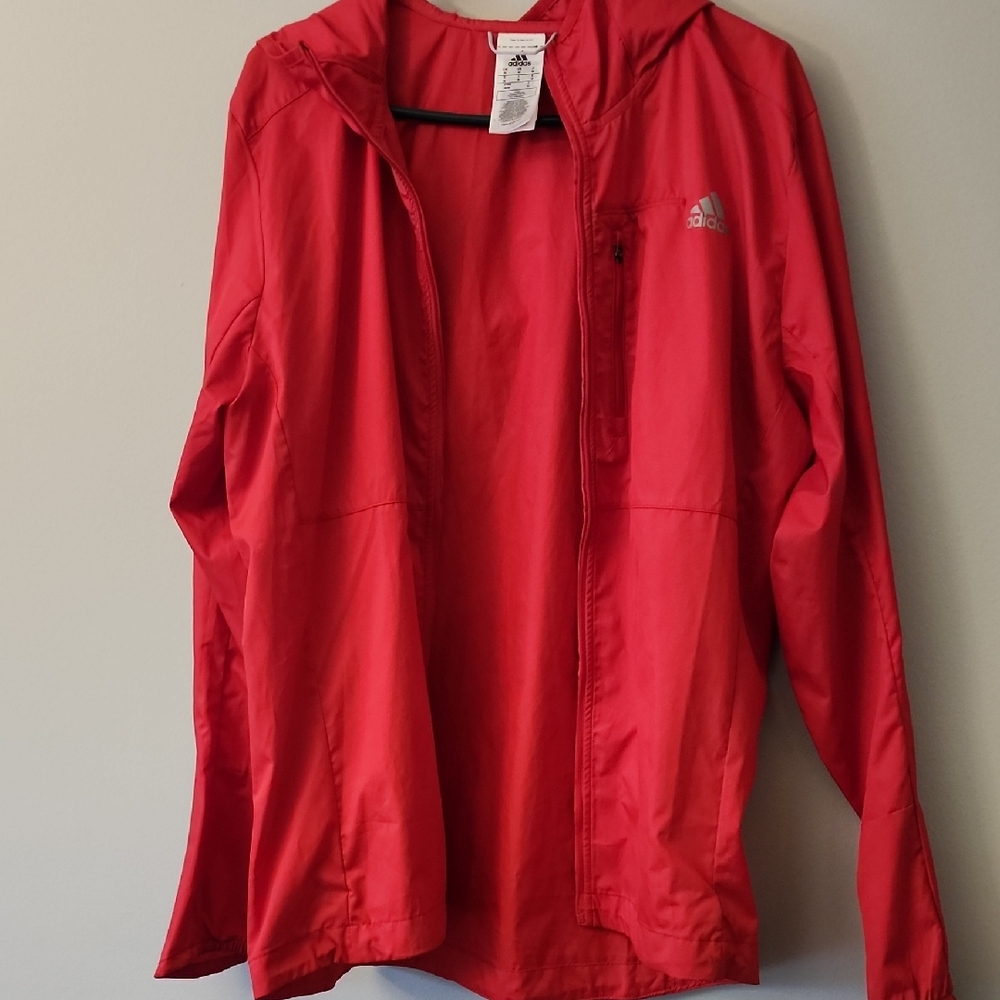 Adidas Vibrant Red Hooded Jacket